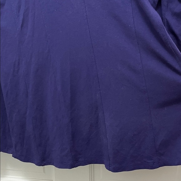 Eileen Fisher Deep Purple Viscose Blend Open Front Cardigan - Size XS - Picture 10 of 16